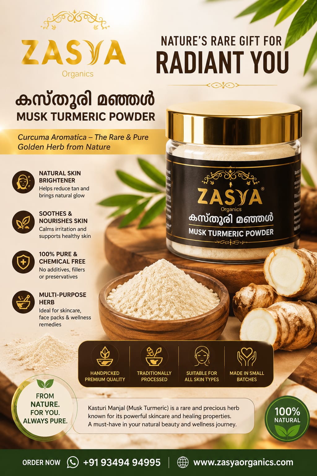 Kasturi Manjal | Premium Musk Turmeric Powder | Original - Image 3